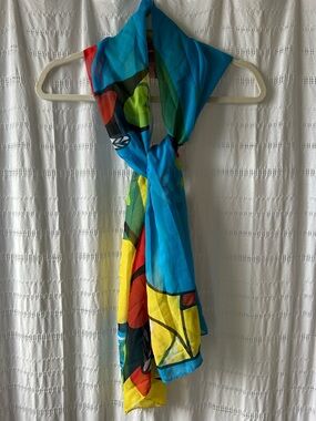 Indigenous Bright Multicolor Abstract Silky Scarf